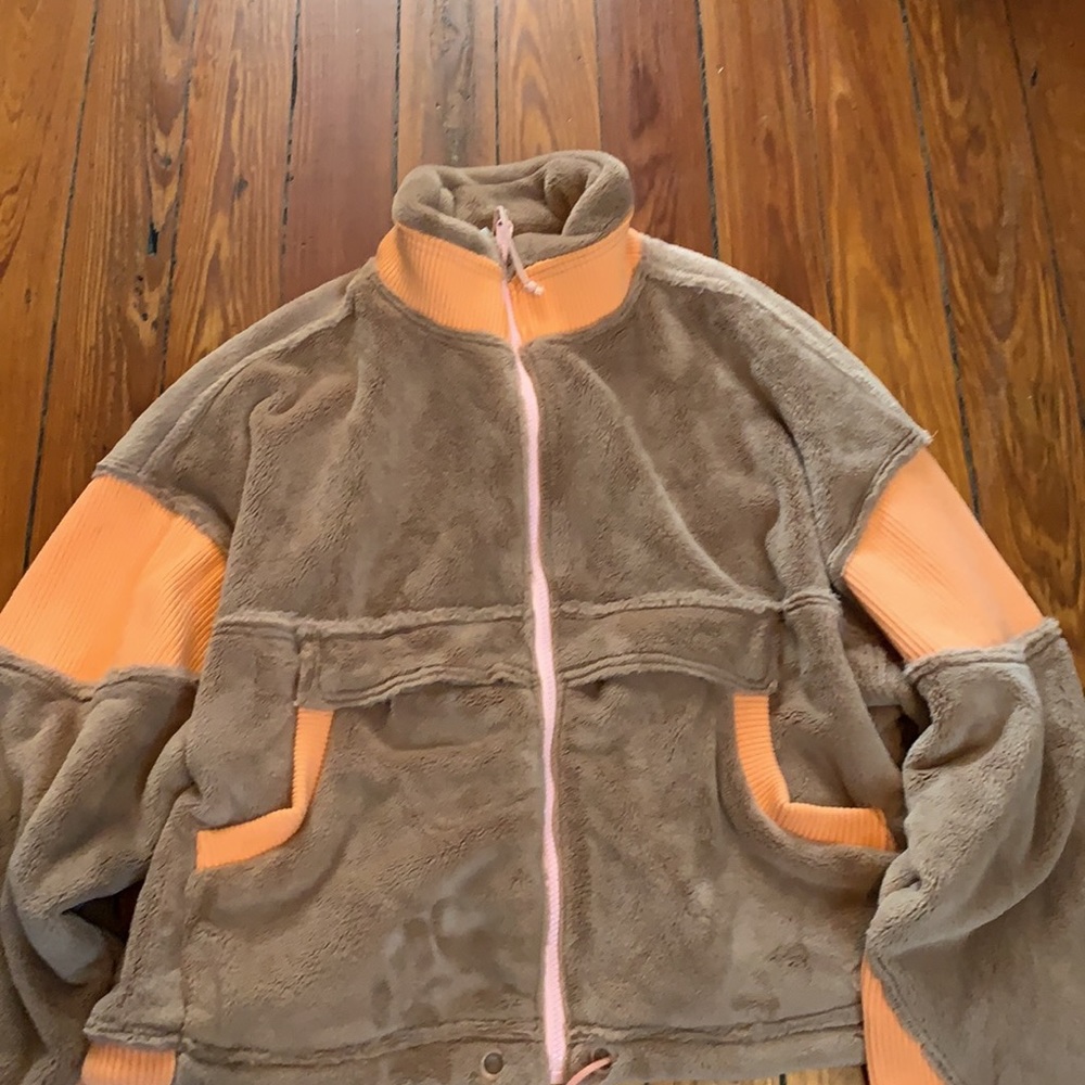 Free people movement seeing stars fleece zip up. NWOT. Retail 168